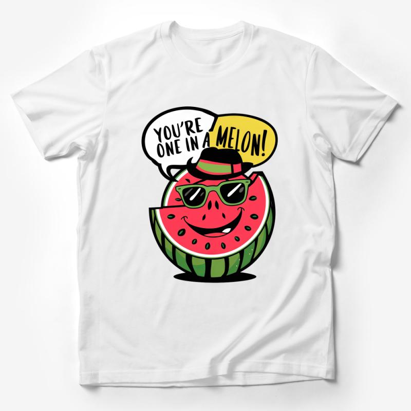 Funny Watermelon T-Shirt, You're One In A Melon, Cute Summer Tee, Unisex Fruit Pun Shirt, Casual Graphic Top, Gift Idea Male T-Shirt