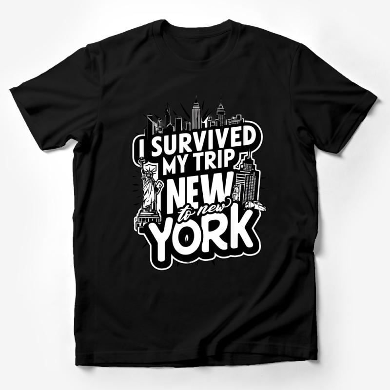 I Survived My Trip to New York Funny New York City Souvenir T-Shirt Male T-Shirt