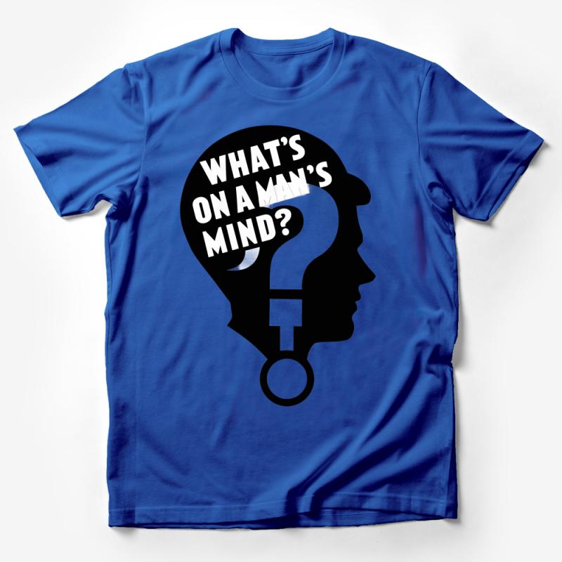 Funny Quote T-Shirt, What's on a Man's Mind? Graphic Tee, Unisex Humor Clothing, Casual Cotton Shirt, Gift for Him Male T-Shirt