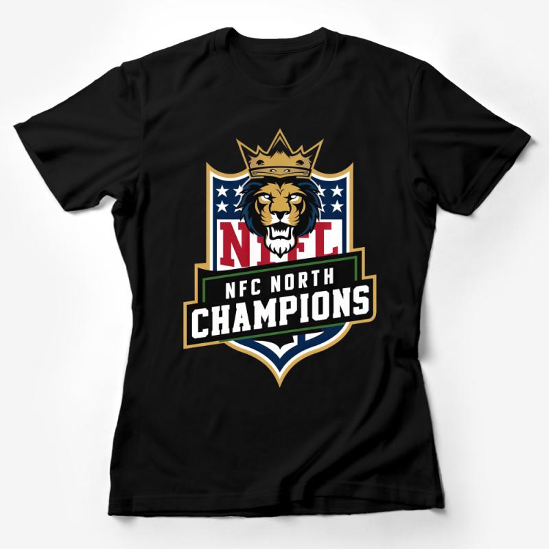 Champion Team Lion Crest T-Shirt, NFC North Winners Graphic Tee, Unisex Sports Apparel, Casual Fanwear Female T-Shirt