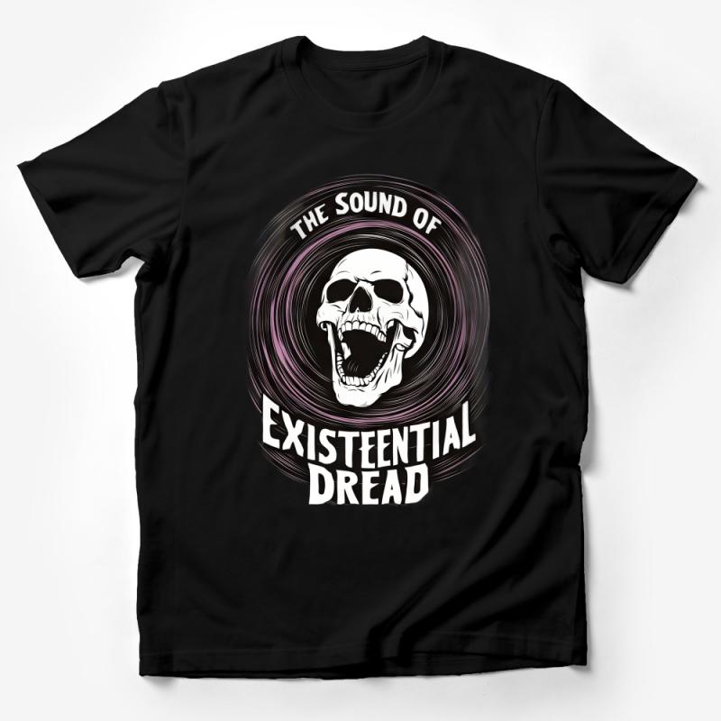 Skull T-Shirt The Sound of Existential Dread, Goth Graphic Tee, Punk Rock Style Shirt, Hipster Urban Clothing, Unisex Tee Male T-Shirt