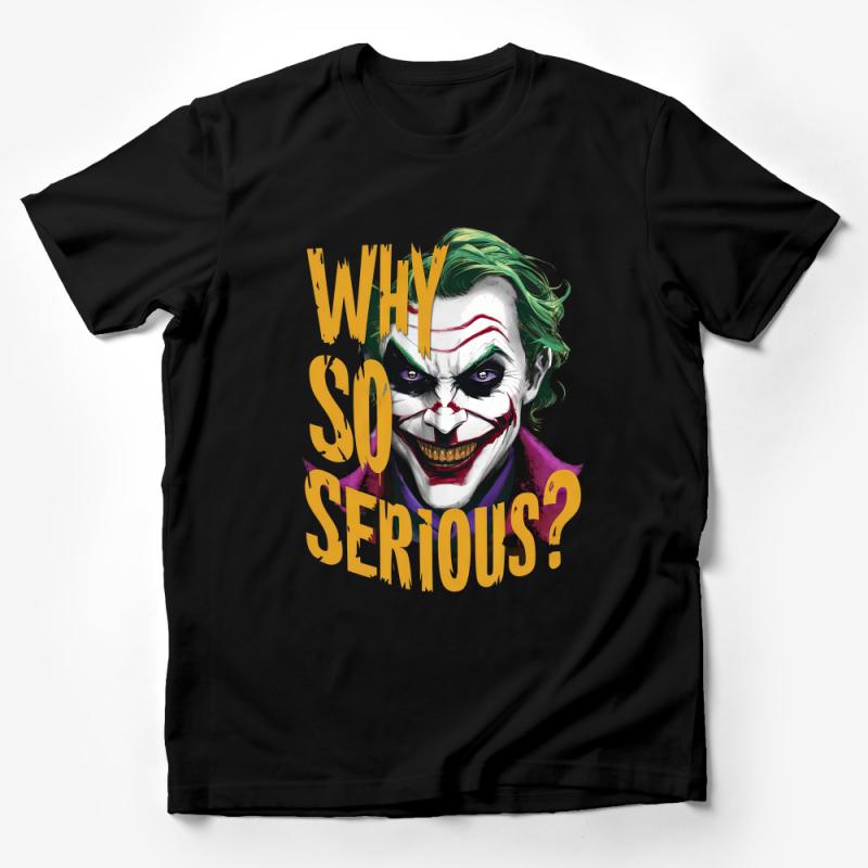 Why So Serious Joker Tee, Graphic Print T-Shirt, Movie Quote Casual Wear, Fan Art Comfortable Unisex Top, Comic Villain Shirt Male T-Shirt