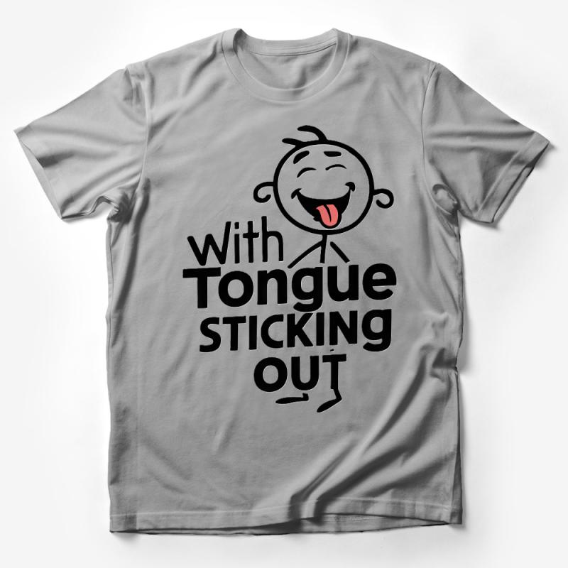 Funny Face T-Shirt, Stick Out Tongue Tee, Casual Graphic Tee for All Ages, Unisex T-Shirt, Playful Humor Top, Comfy Cotton Shirt Male T-Shirt