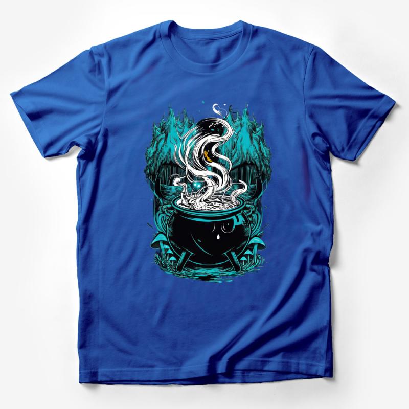 Mystical Cauldron T-Shirt, Enchanted Forest Graphic Tee, Magical Potion Unisex Shirt Male T-Shirt