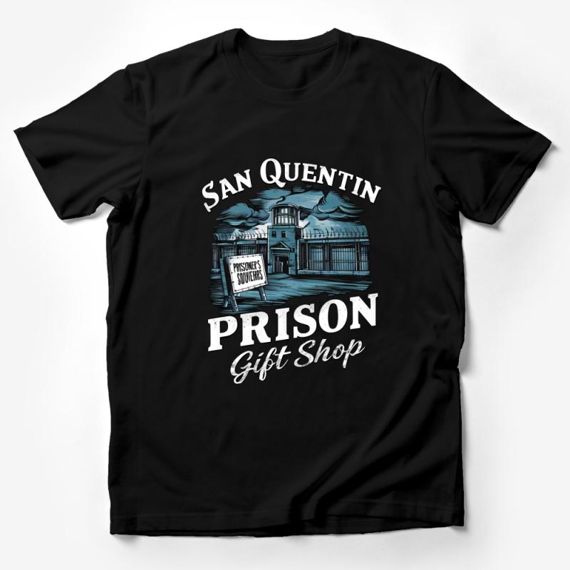 San Quentin Prison Gift Shop T-Shirt, Unique Graphic Tee, Cool Souvenir Shirt, Casual Wear Male T-Shirt