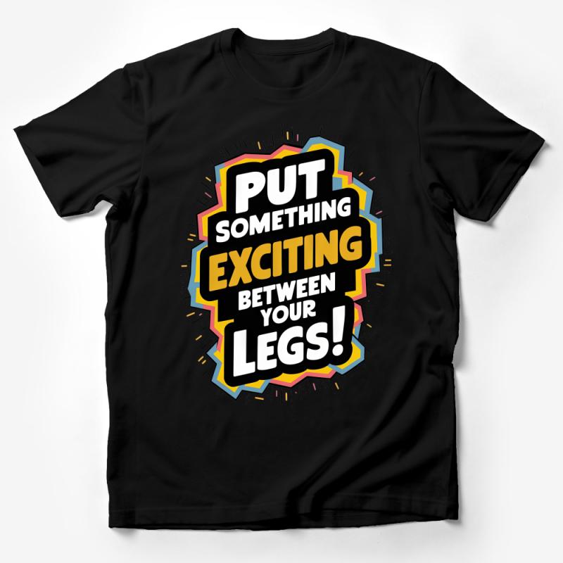 Colorful Bike Enthusiast T-Shirt, Fun Cycling Quote, Unisex Graphic Tee, Bold Text Apparel Male T-Shirt