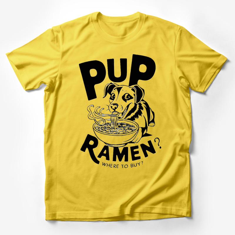 Cute Dog Ramen T-Shirt, Pup Noodle Bowl Graphic Tee, Where to Buy Quirky Shirt, Unique Foodie Gift, Unisex Casual Apparel Male T-Shirt