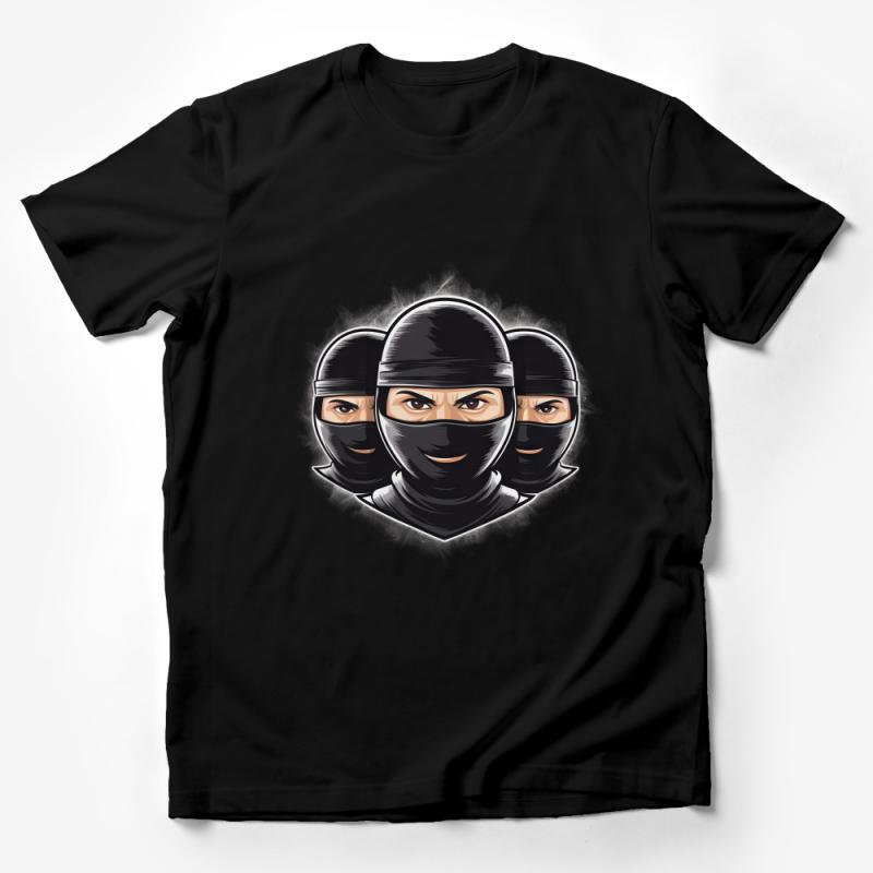 Ninja Warrior Graphic Tee, Unisex Ninja Faces T-Shirt, Unique Martial Arts Shirt, Casual Ninja Lover Top, Adult Ninja Fan Apparel Male T-Shirt