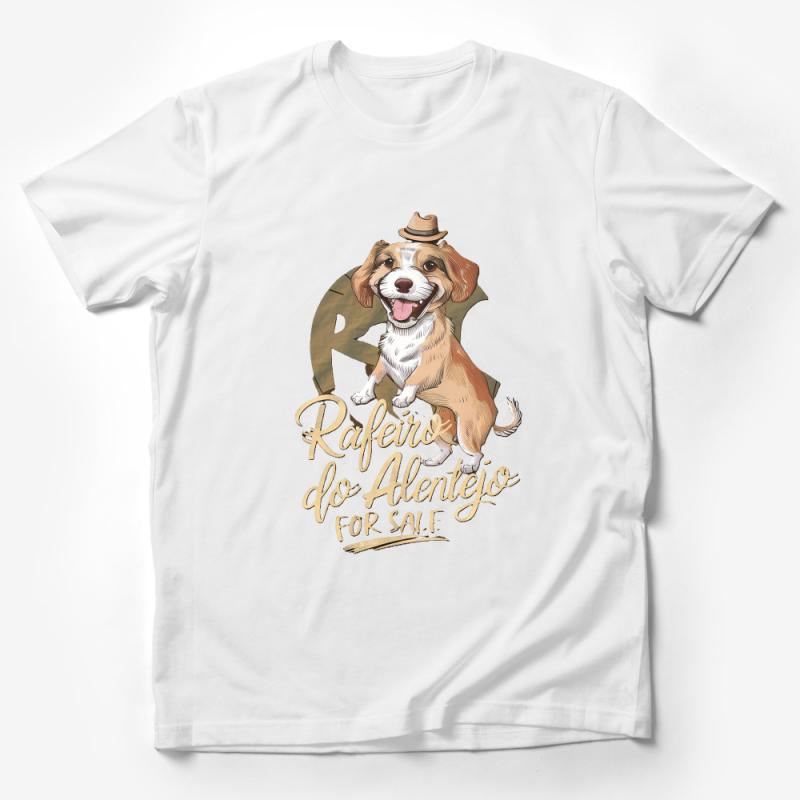 Cute Dog T-Shirt, Rafeiros do Alentejo Illustration, Unisex Tee Shirt, Pet Lovers Graphic Top, Animal Art Casual Wear, Gift for Dog Owners Male T-Shirt