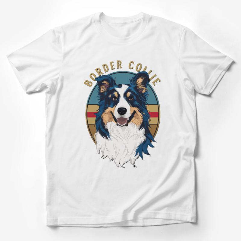 Border Collie T-Shirt, Dog Lover Gift, Dog Breed Graphic Tee, Unisex Adult Clothing, Casual Comfortable Shirt, Pet Owner Apparel Male T-Shirt