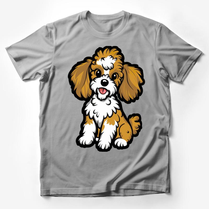 Cute Puppy T-Shirt, Adorable Dog Lover Tee, Cartoon Animal Graphic Shirt, Pet Owner Gift, Unisex Adult Casual Wear, Kids' Fashion Top Male T-Shirt