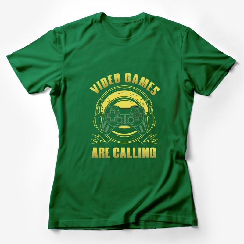 Gamer T-Shirt Video Games Are Calling, Retro Gaming Tee, Unisex Graphic Shirt, Vintage Controller Design, Gift for Gamers Female T-Shirt