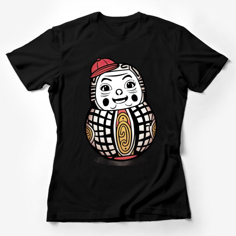 Unique Kokeshi Doll Graphic Tee, Artistic Japanese T-Shirt, Unisex Casual Wear, Cultural Fashion Top, Gift Idea Female T-Shirt