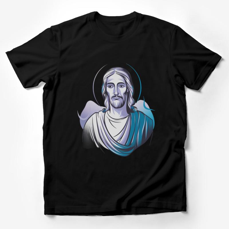 Jesus Graphic T-Shirt, Spiritual Christian Tee, Religious Art Shirt, Men's Women's Unisex Top, Faith-Based Clothing, Cool Jesus Portrait Male T-Shirt