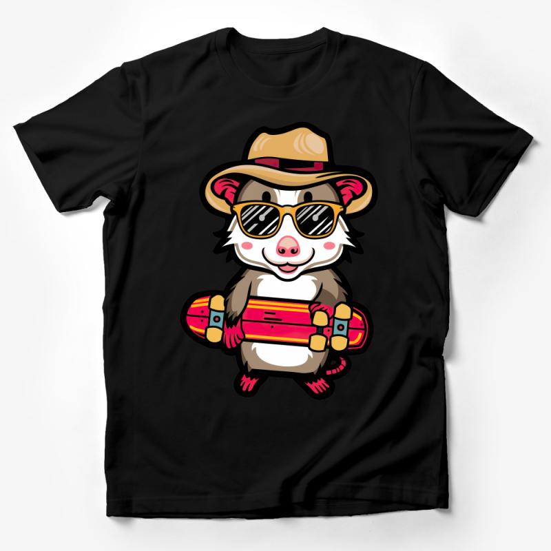 Cute Skateboarding Koala T-Shirt, Funny Koala with Sunglasses, Unisex Graphic Tee, Casual Streetwear, Animal Lover Gift Idea Male T-Shirt