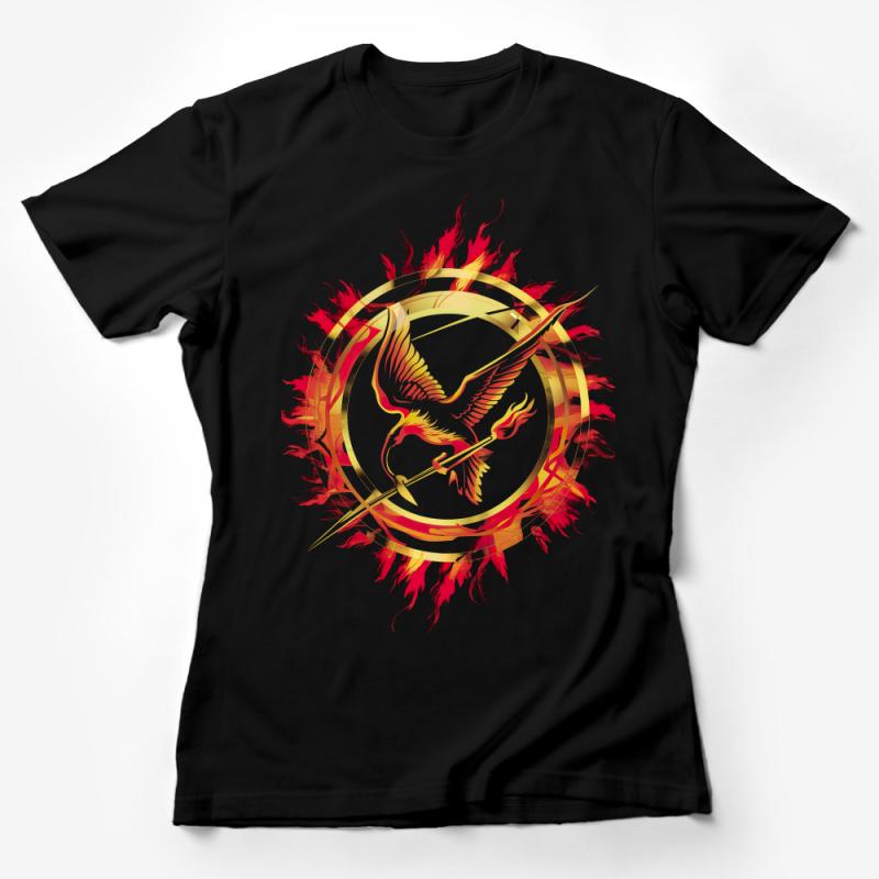 Phoenix Firebird Mythical Creature T-Shirt, Fantasy Bird, Unique Graphic Tee for Men and Women, Unisex Tee, Cool Flame Design Top Female T-Shirt