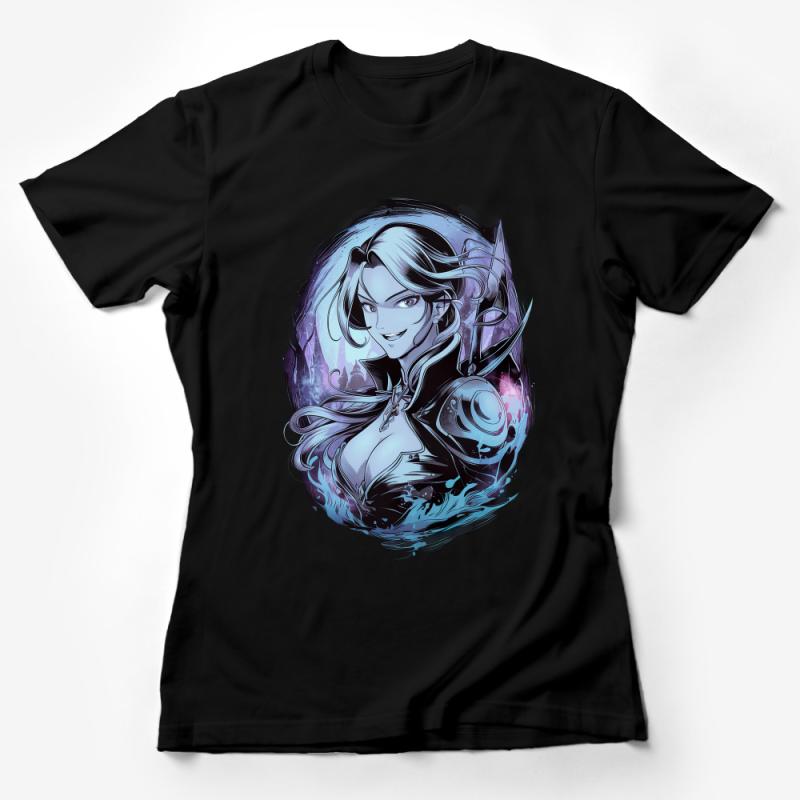 Fantasy Warrior Woman T-Shirt, Stylish Female Knight Tee, Cool RPG Character Shirt, Unique Gamer Gift Female T-Shirt