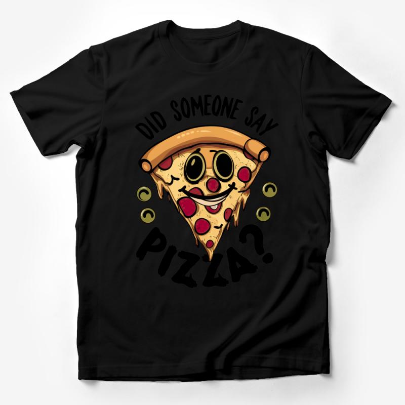 Funny Pizza T-Shirt, Cute Pizza Slice Graphic Tee, Food Lover Casual Shirt, Quirky Unisex Pizza Apparel, Comfy Cotton Top Male T-Shirt