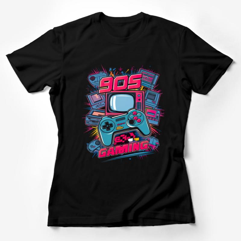 Retro 90s Gaming T-Shirt, Vintage Video Game Console Graphic Tee, Unisex Gamer Shirt Female T-Shirt