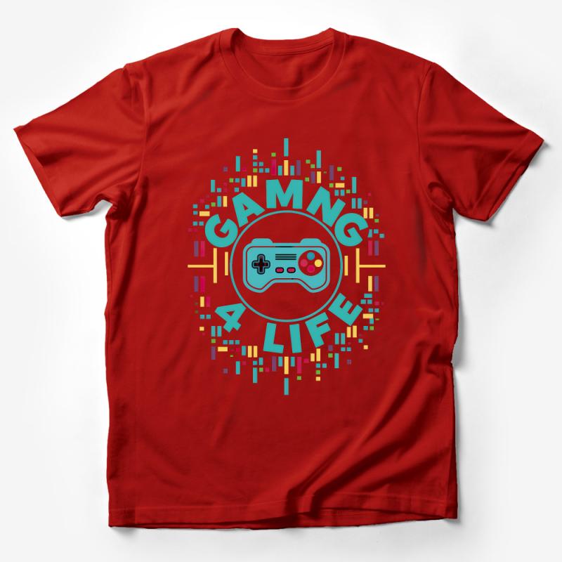 Retro Gamer T-Shirt, Gaming for Life, Vintage Video Game Controller Tee, Unisex Gaming Apparel Male T-Shirt