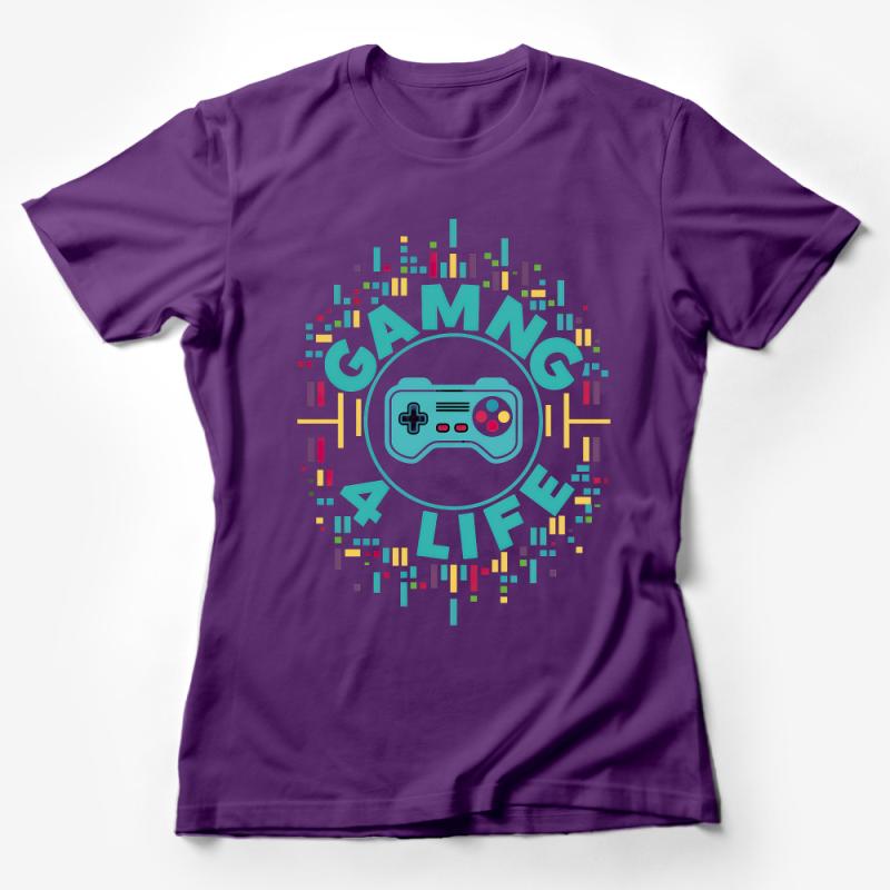 Retro Gamer T-Shirt, Gaming for Life, Vintage Video Game Controller Tee, Unisex Gaming Apparel Female T-Shirt