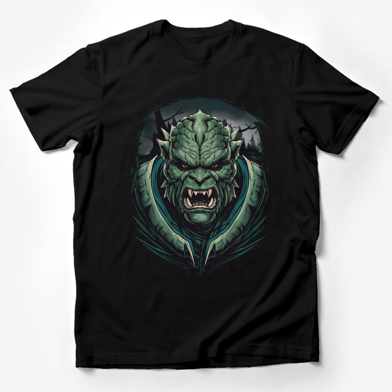 Men's Unique Monster Graphic Tee, Cool Beast Design, Dark Fantasy Art T-Shirt Male T-Shirt