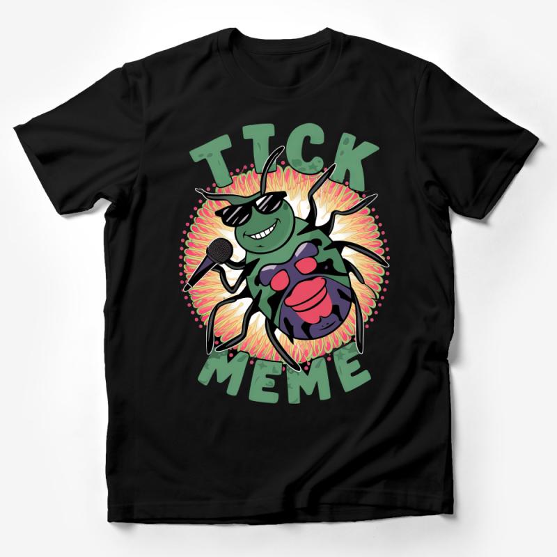 Funny Cartoon Tick Meme T-Shirt, Unique Tick Illustration Tee, Unisex Bug Shirt, Entomology Gift, Insect Lover Top, Cool Graphic Tee Male T-Shirt