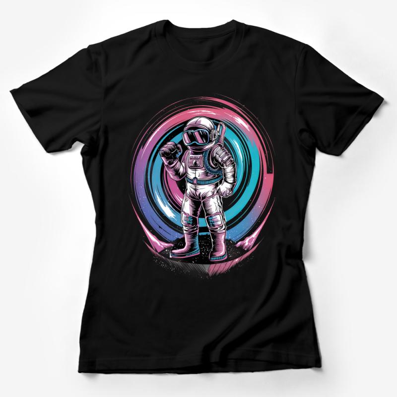 Retro Astronaut T-Shirt, Space Explorer Tee, Vintage Sci-Fi Design, Men's Women's Casual Wear Female T-Shirt