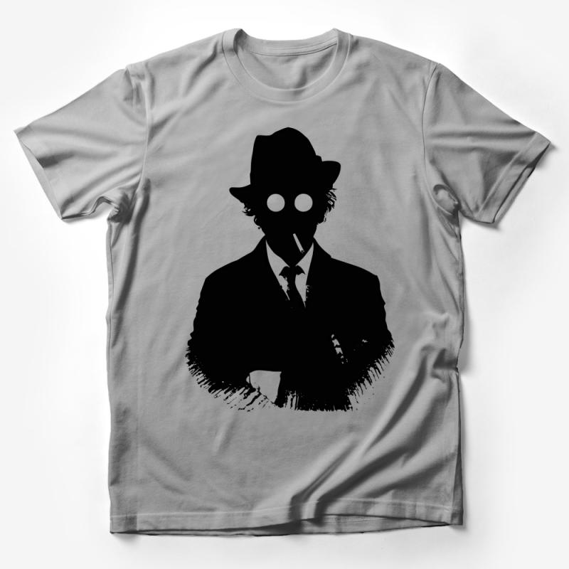 Unique Noir Artwork Tee, Abstract Faceless Man Silhouette T-Shirt, Unisex Graphic Tee, Stylish Modern Fashion, Cool Urban Clothing Male T-Shirt