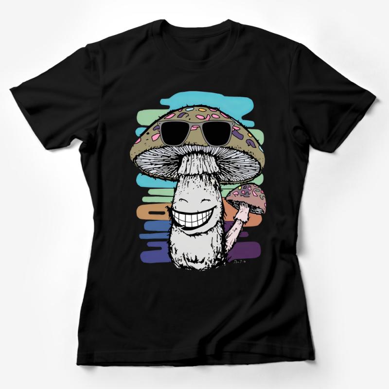 Mushroom Character T-Shirt, Whimsical Fun Fungi Fashion, Unisex Graphic Tee, Nature Inspired Casual Apparel Female T-Shirt