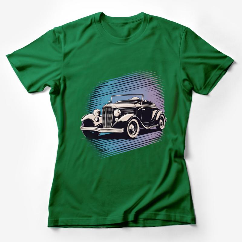 Vintage Car T-Shirt, Classic Automobile Tee, Retro Vehicle Print Shirt, Collector Car Fashion, Unisex Graphic Tee Female T-Shirt