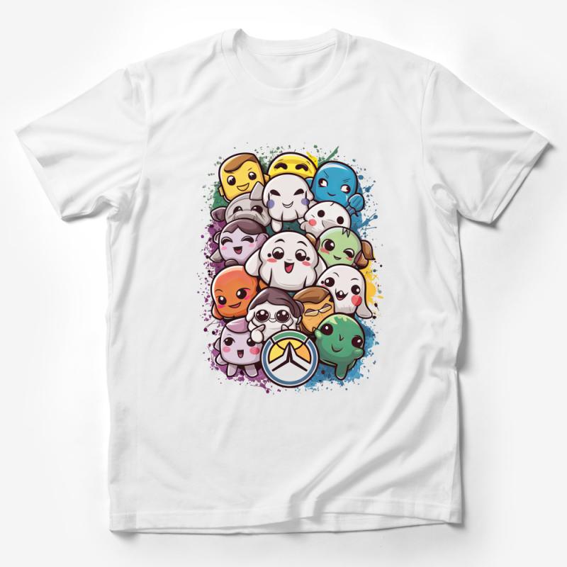 Cute Cartoon Characters T-Shirt, Colorful Fun Kids Tee, Unisex Casual Wear, Unique Graphic Design Top, Gift Idea Male T-Shirt