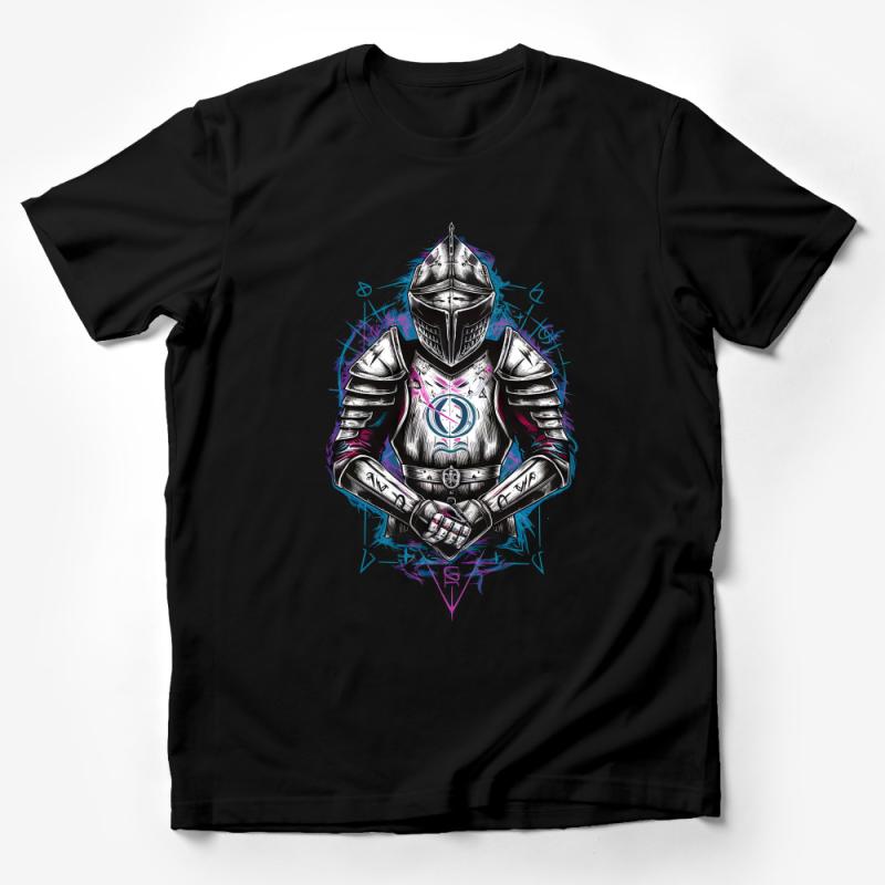 Knight Armor Graphic Tee, Medieval Warrior T-Shirt, Unique Armor Design, Cool Fantasy Unisex Shirt Male T-Shirt