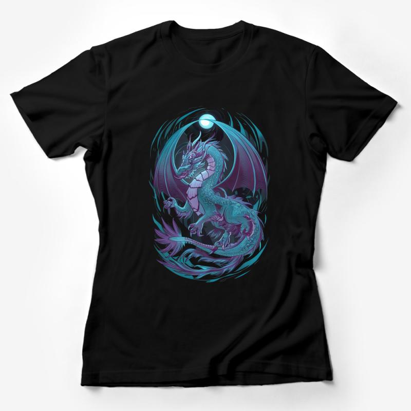 Mythical Dragon T-Shirt, Fantasy Creature Art Tee, Cool Dragon Graphic Shirt, Unique Dragon Lover Gift, Unisex Adult Clothing Female T-Shirt