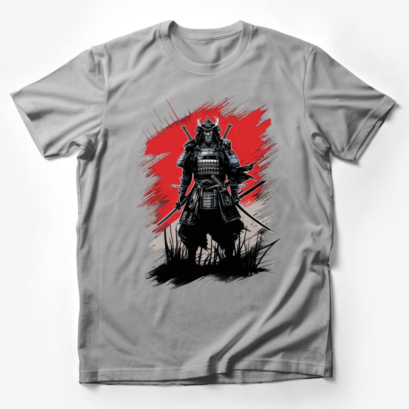 Samurai Warrior Graphic Tee, Japanese Culture Inspired T-Shirt, Men's Vintage Style Samurai Art Shirt, Unique Martial Arts Apparel Male T-Shirt