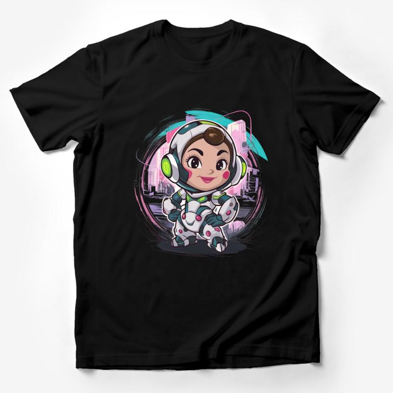 Kids Space Astronaut T-Shirt, Cute Cartoon Cosmonaut Apparel, Girls' Space Explorer Tee, Toddler Astronaut Shirt, Unisex Male T-Shirt