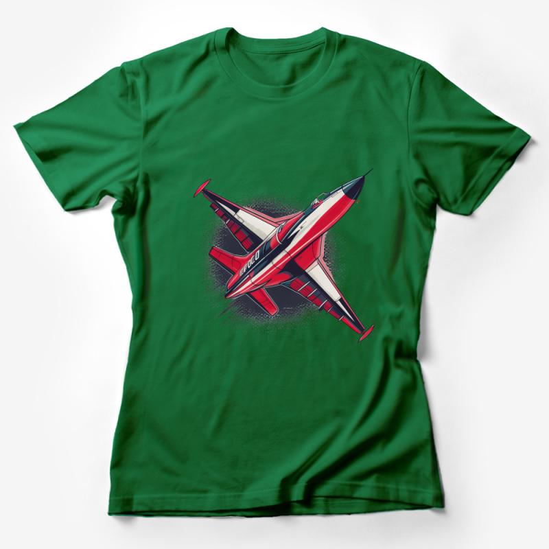 Men's Vintage Fighter Jet T-Shirt, Retro Military Aircraft Graphic Tee, Pilot Gift, Aviation Enthusiast Apparel Female T-Shirt