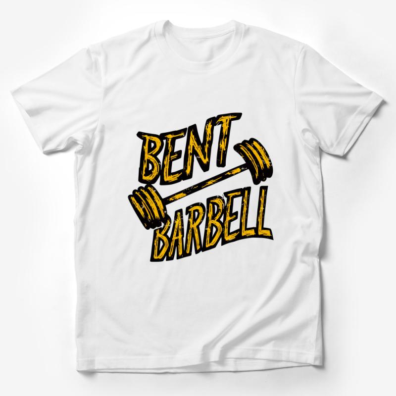 Bent Barbell Graphic T-Shirt, Fitness Enthusiast Tee, Gym Workout Shirt, Weightlifting Casual Top, Athletic Apparel, Unisex Cotton Tee Male T-Shirt