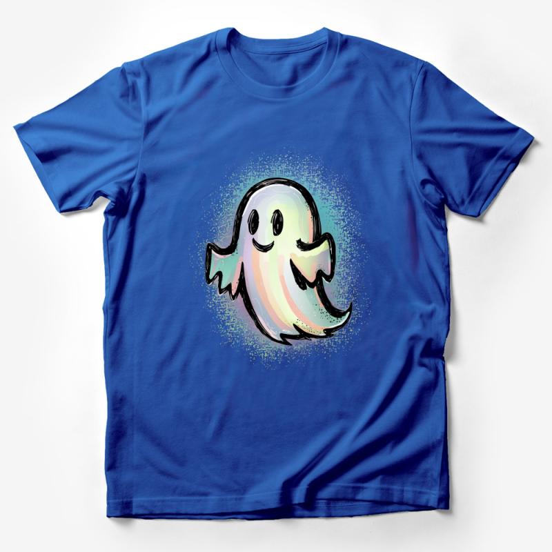 Cute Pastel Ghost T-Shirt, Whimsical Halloween Apparel, Unisex Ghostly Tee, Soft Aesthetic Clothing, Unique Graphic Shirt Gift Idea Male T-Shirt